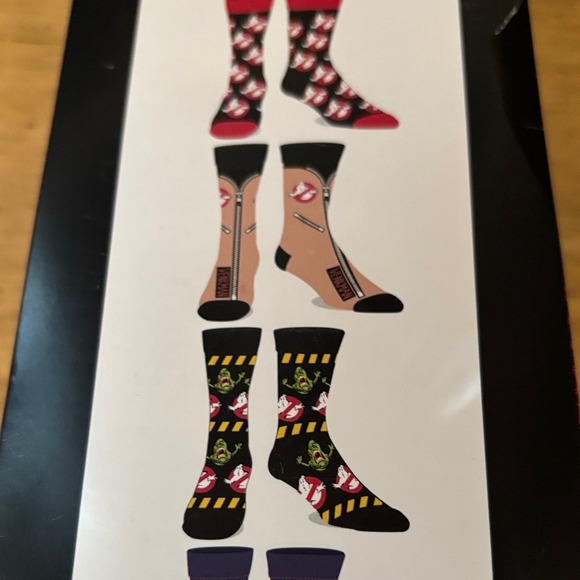 Men's SZ 8-12 Ghostbuster Casula Crew Socks (6 pairs) GIFT NEW - Picture 8 of 10